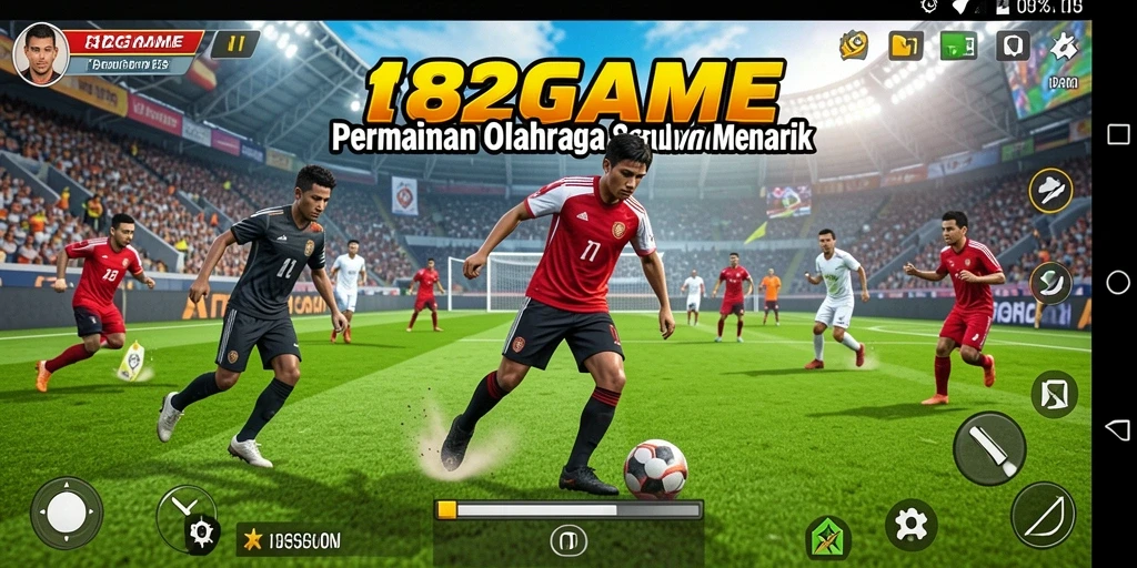 Tampilan gameplay seru dari 182GAME dengan aksi olahraga yang menarik.
