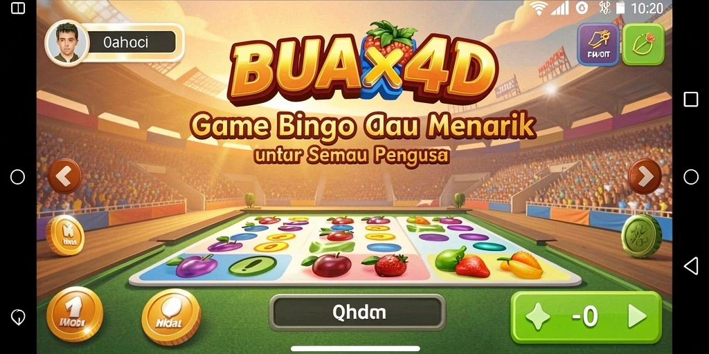 Tampilan utama gameplay BUAH4D yang menarik dan interaktif.