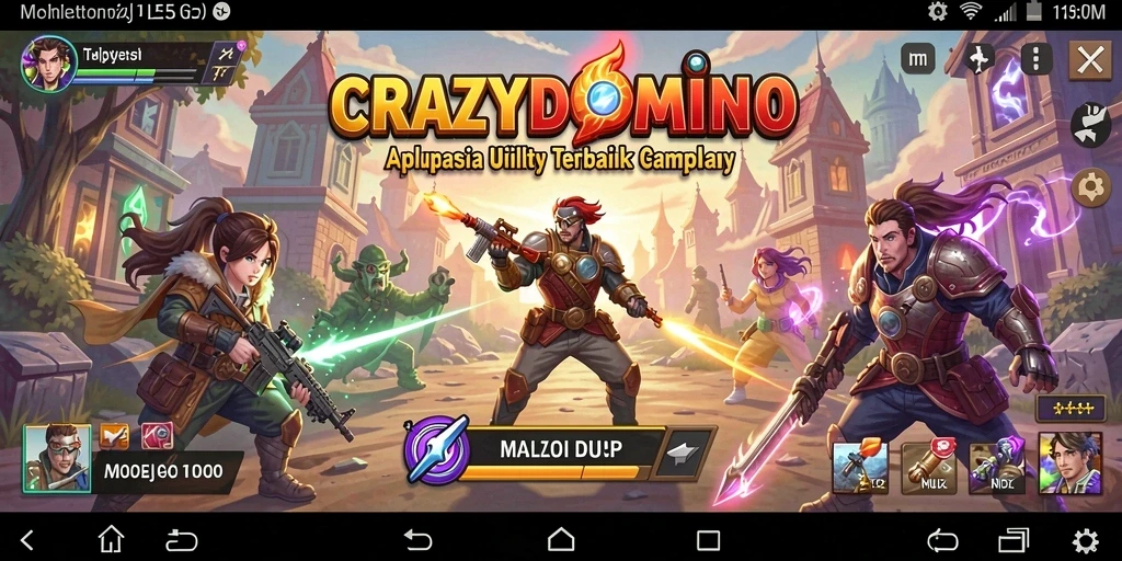 Tampilan gameplay CRAZYDOMINO yang interaktif dan menarik.