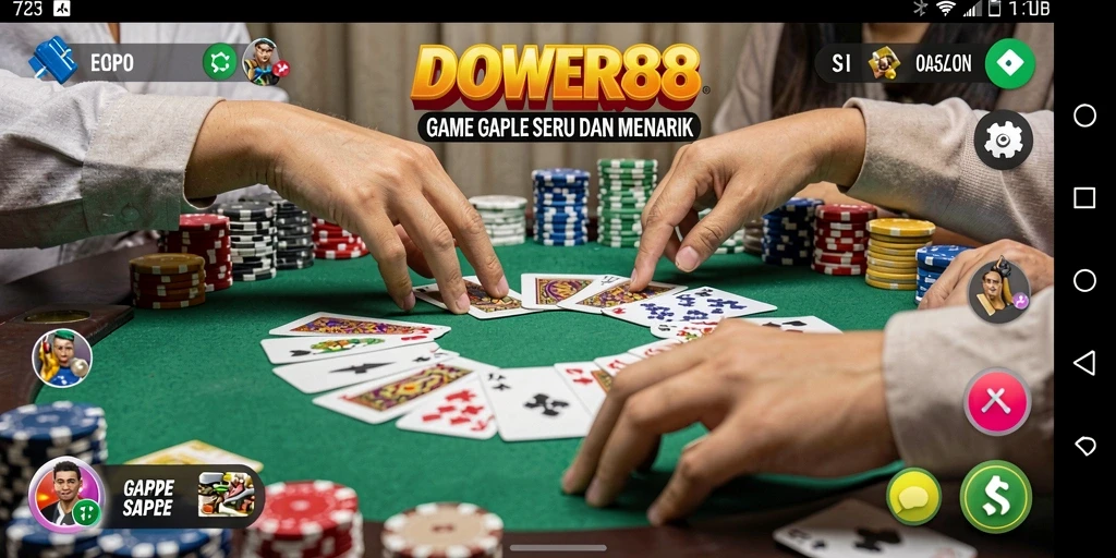 Tampilan gameplay DOWER88 yang mendebarkan dan interaktif.