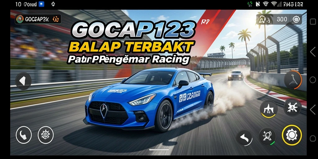 Tampilan gameplay GOCAP123 yang penuh aksi balap.