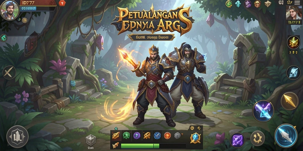 Tangkapan layar ID777 menampilkan aksi pertarungan seru di dunia ARPG.