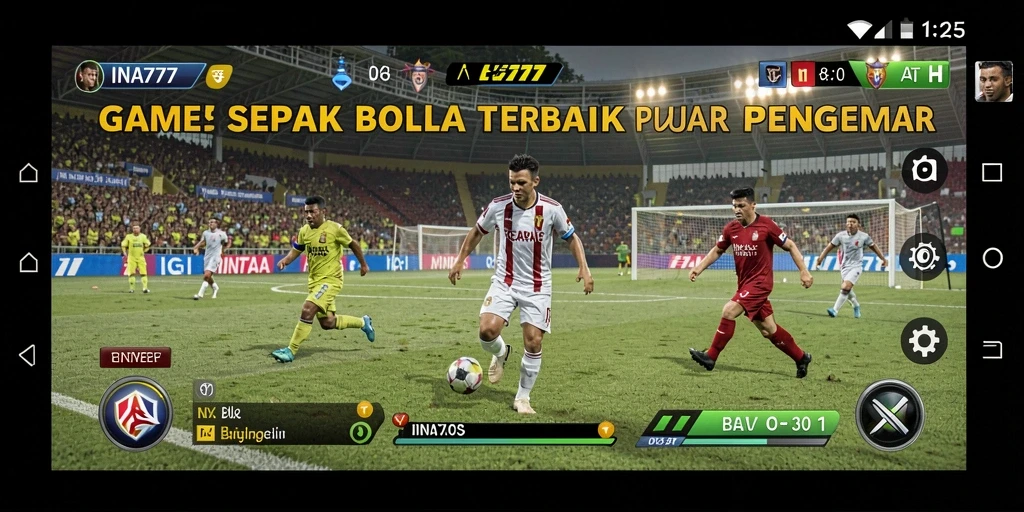 Tampilan gameplay <strong>INA777</strong> yang menegangkan dalam aksi pertandingan sepak bola.