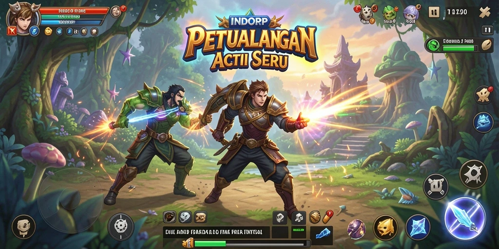 Tampilan aksi seru dalam game INDORP yang menampilkan pertempuran dramatis.