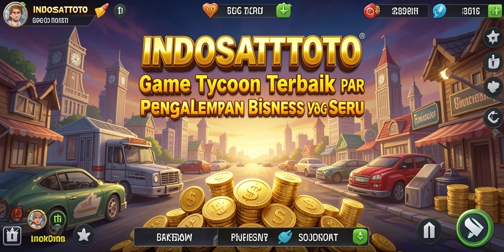 Tampilan gameplay menarik dari INDOSATTOTO dalam simulasi Tycoon.