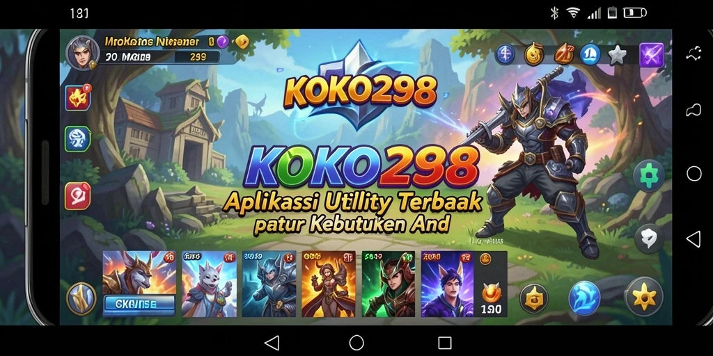 Screenshot utama KOKO288 menunjukkan antarmuka yang sederhana dan fungsional.