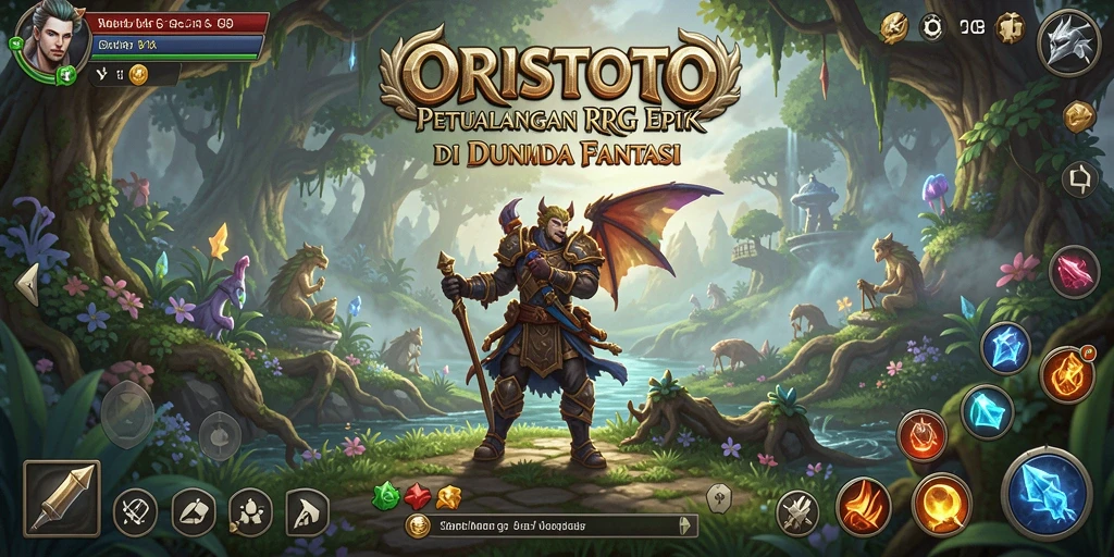 Tampilan gameplay ORISTOTO yang epik dan imersif dalam dunia RPG.