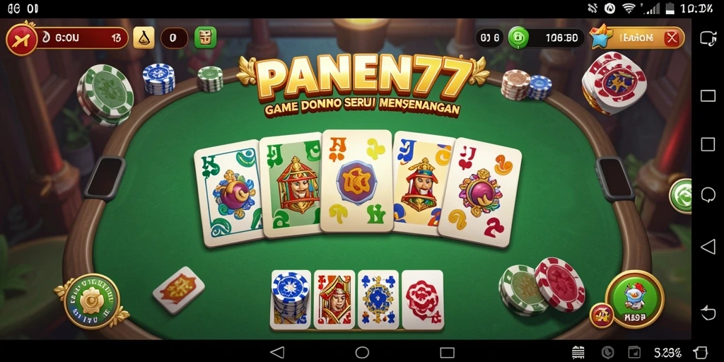 Tampilan screenshot utama PANEN77 menampilkan gameplay seru Domino.