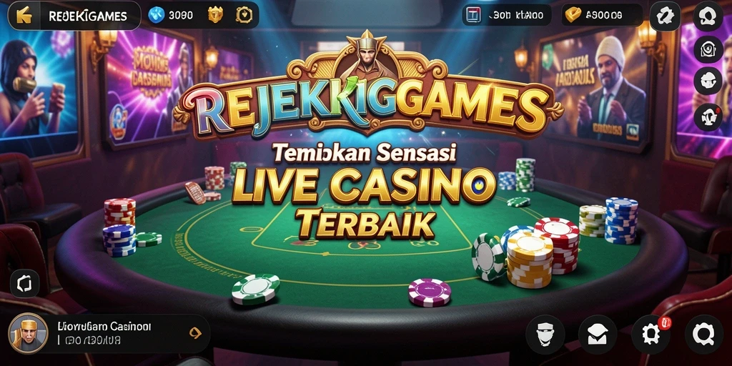 Tampilan menarik dari gameplay Live Casino di REJEKIGAMES.