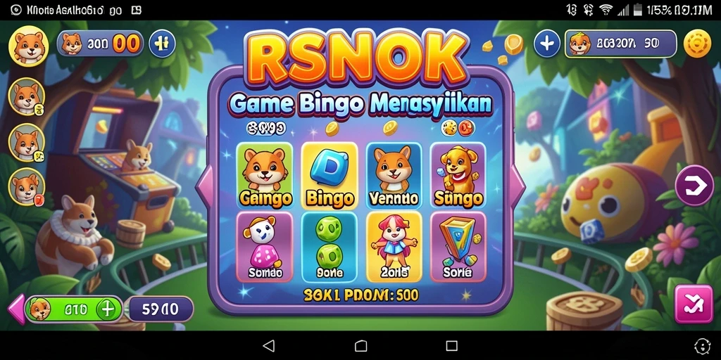 Tampilan gameplay seru di RSNOK dengan suasana Bingo yang mengasyikkan.