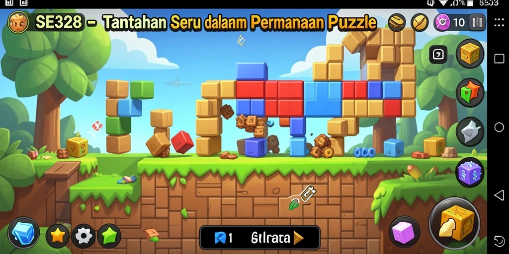 Tangkapan layar gameplay SE328 yang menunjukkan tantangan dari Puzzle.