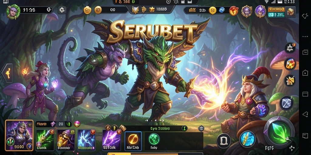 Tampilan gameplay SERUBET yang mendalam dan menawan.