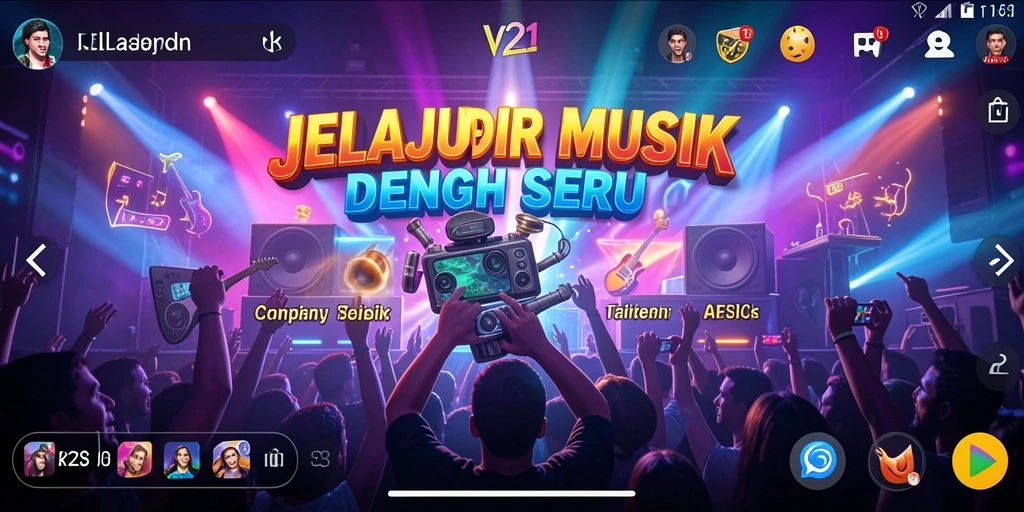 Tampilan gameplay interaktif V21 yang seru dan mengasyikkan.