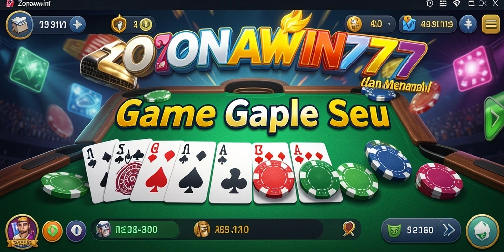 Tampilan seru gameplay Gaple di ZONAWIN777.